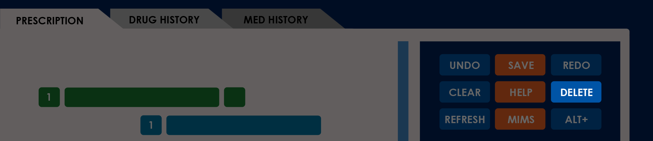 Daley Dose user interface delete button