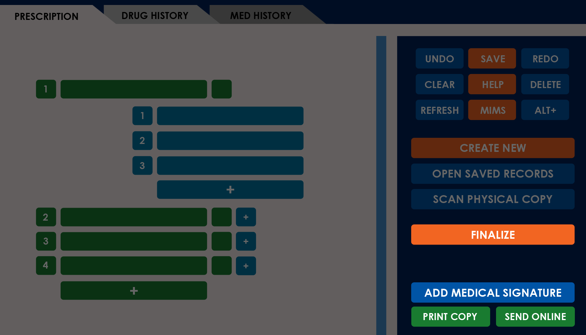 Finalize buttons